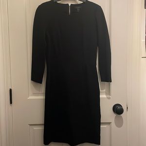 J. Crew black ponte sheath dress - size 2